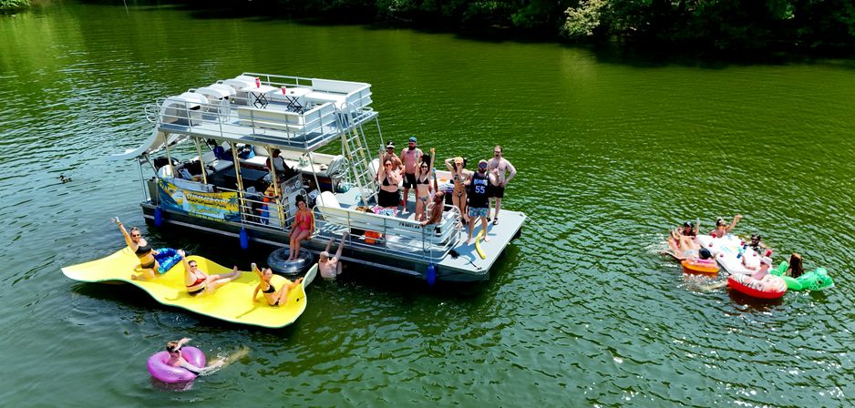 Rowdy Boat 30ft Double Decker Triple Slide Pontoon Party on Percy Priest (Up to 22 Passengers) image 14
