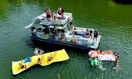 Rowdy Boat 30ft Double Decker Triple Slide Pontoon Party on Percy Priest (Up to 22 Passengers) image 15