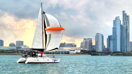 Chicago's Largest Chartered Catamaran: Hourly Rental, Sailing Lessons & More (BYOB) image 1