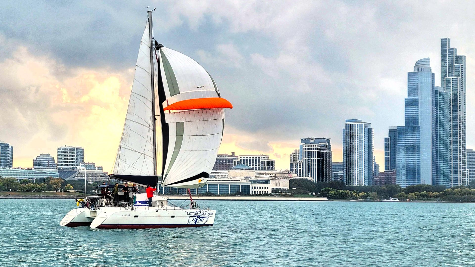 Chicago's Largest Chartered Catamaran: Hourly Rental, Sailing Lessons & More (BYOB) image 1