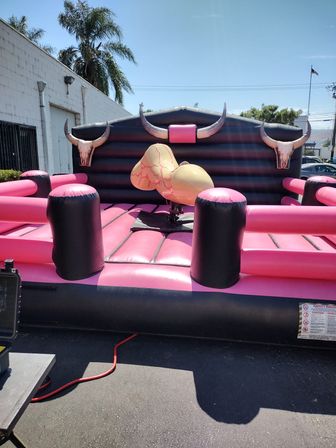 Pink Party Mechanical Bull Party with Naughty Interchangeable Riding Parts image 5
