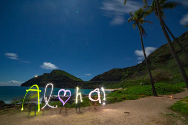 Sunset & Light-Painting Experience: Oʻahu Night Photography Tour image 5