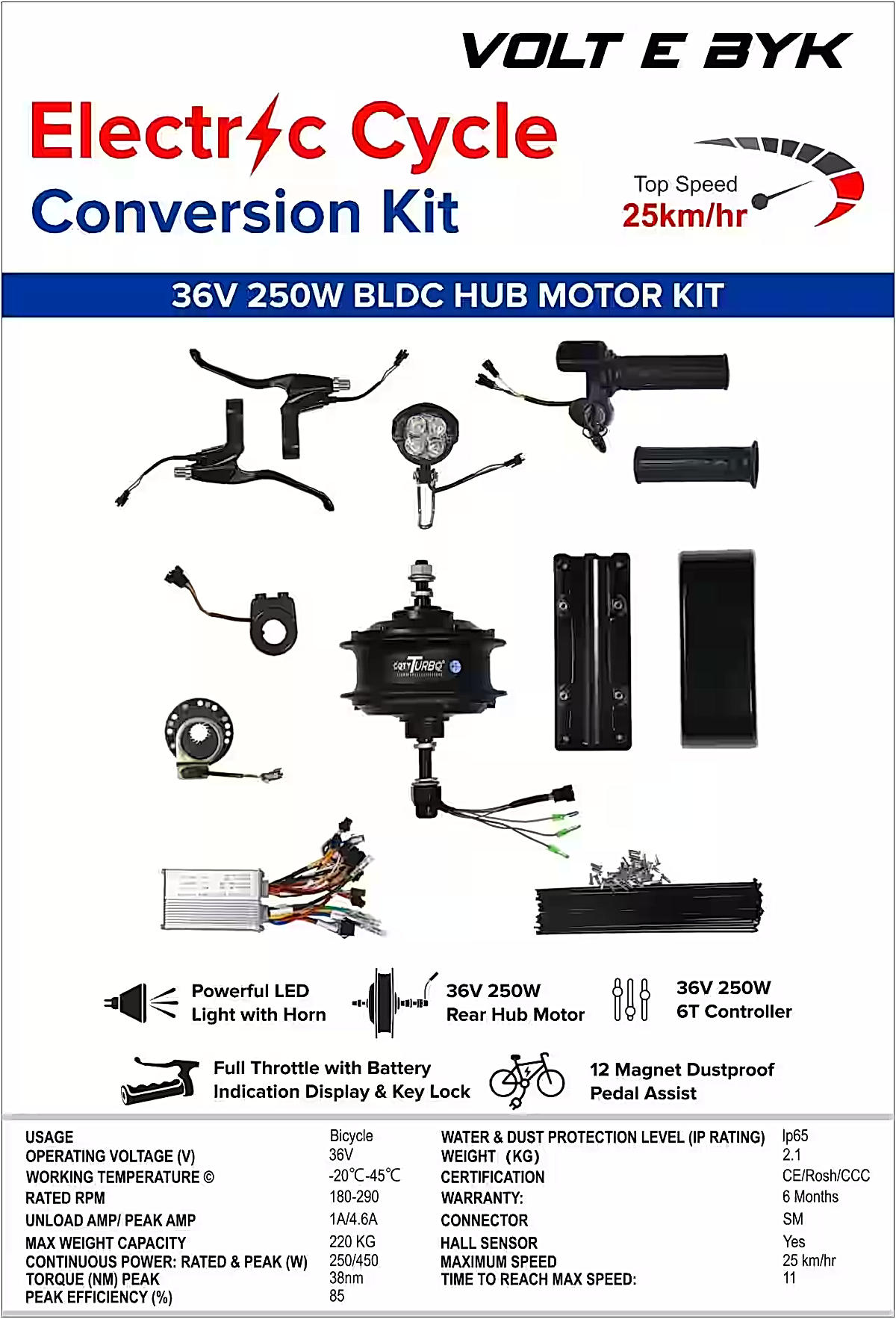 Electric Cycle conversion kit for MTB
