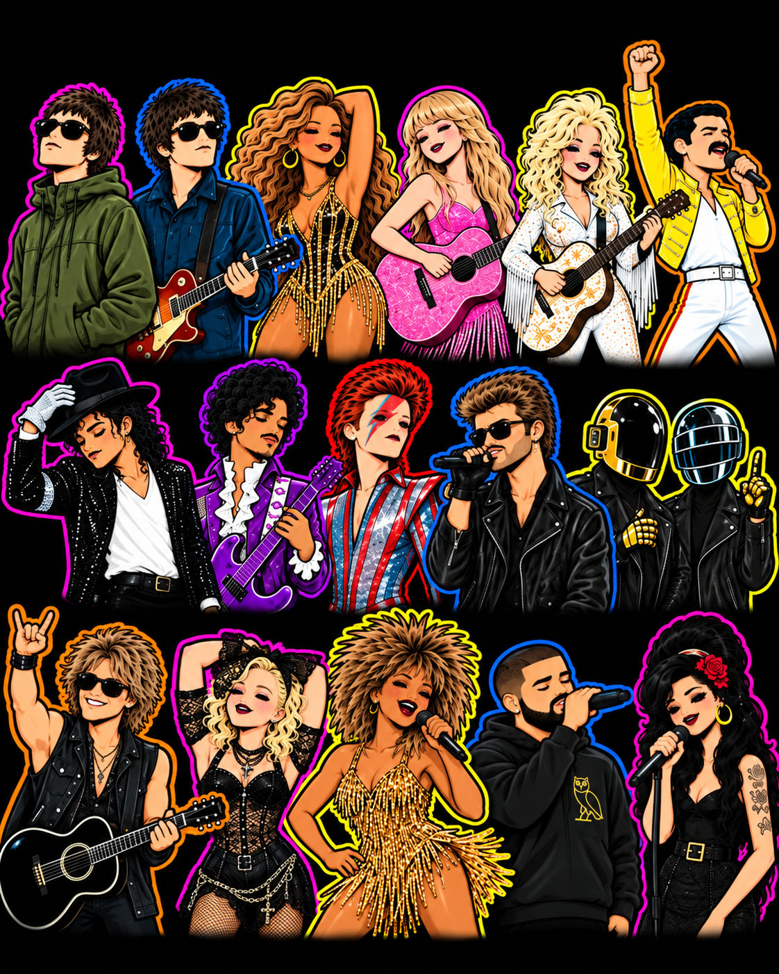 Big Fat Party music artist collage