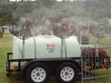 BIG FOGG MISTING TO SET UP EQUIPMENT ON TWO SIDELINES FOR BILLS – TITANS HALL OF FAME GAME
