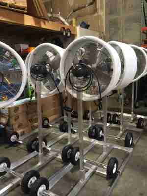Work Zone - 24" Oscillating Sideline Dual Misting Fan