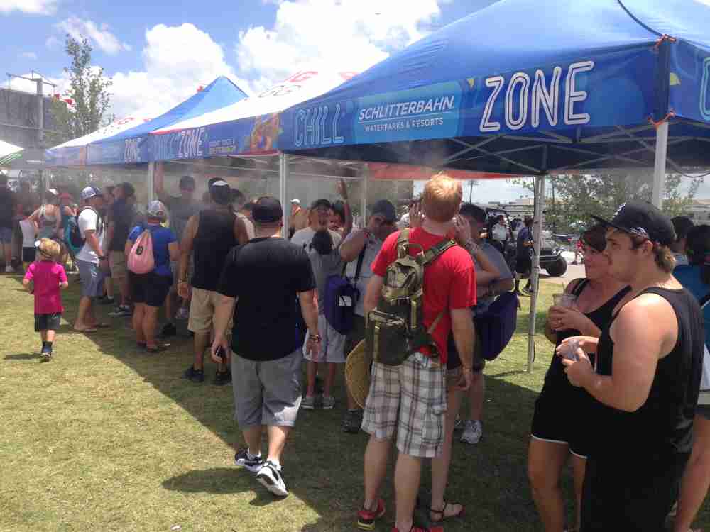 Big Fogg misting tent at an outdoor event
