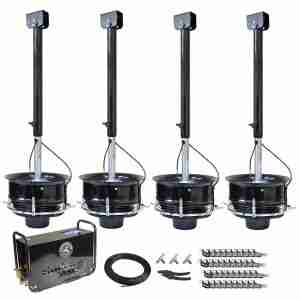 4 CentraMist Ceiling Mount Fans with Digi Pro Pump Package Black
