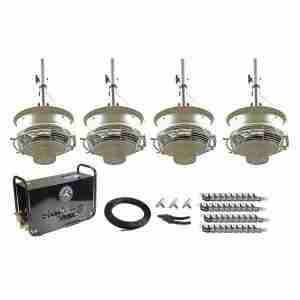 4 CentraMist Ceiling Mount Fans with Digi Pro Pump Package White