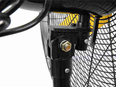 fixed screw joining the pedastal and 24” Master Industrial Velocity Pedestal Fan