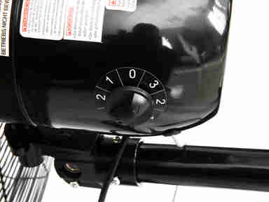 Speed controls upto 3 speed setting on 24” Master Industrial Wall Mount Fan