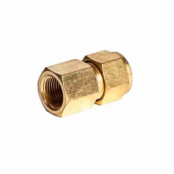 side view of Brass Female Adapter 3/8" X 3/8" Fnpt
