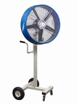 front view of The "BOSS" Industrial Outdoor /Indoor 24inch Shrouded Oscillating Floor Fan-2 Speeds