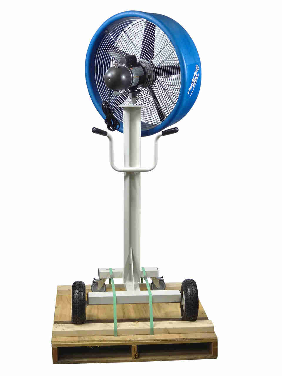 backside angle of The "BOSS" Industrial Outdoor /Indoor 24inch Shrouded Oscillating Floor Fan-2 Speeds