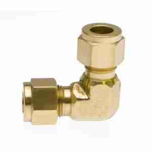 front view of Brass Elbow 1/4"