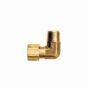 front view of Brass Male Elbow 3/8" Tube x 1/8" NPT