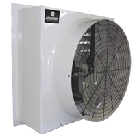 white colored 36” Fiberglass Direct Drive, 3-Wing Blade, ½ HP