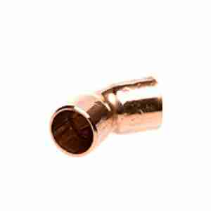 side view of Copper Elbow 3/8" 45 Degree