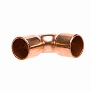 Front view of Copper Elbow 1/4"