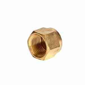 Side view of Brass Compression Nut 3/8"