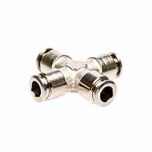 Front view of 1/4" Slip Lok Cross