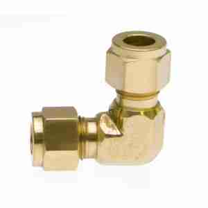 Front view of Brass Elbow 3/8"