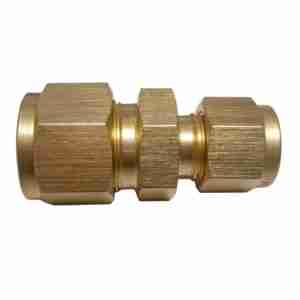 Front view of Brass Reducing Union 3/8" x 1/4"