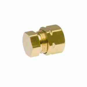 Side view of Brass End Plug 3/8"