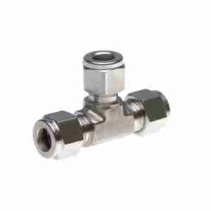 side view of stainless steel S.S. Tee 1/4"