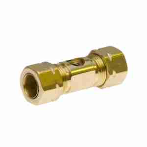 Side view of Brass Nozzle Union 3/8" (W/o Nozzle) 10/24 Thread
