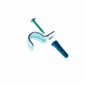 1/2" PVC Hanging Clamp Kit (3 Piece) including screwdriver, protector, and bracket
