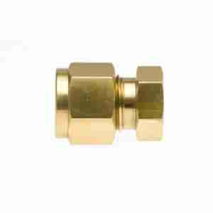 Front view of Brass End Plug 3/8"