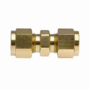 Front view of Brass Union 1/4"