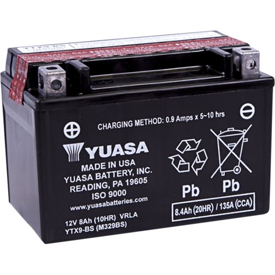 YUASA YTX9-BS(CP) BATTERY YTX 12V 150 MM X 86 MM X 104 14 MM LEAD