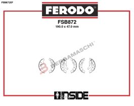 Kit Ganasce Freno Ferodo FSB27 - 4 Pezzi, Per Fiat, Diametro Tamburo 185mm