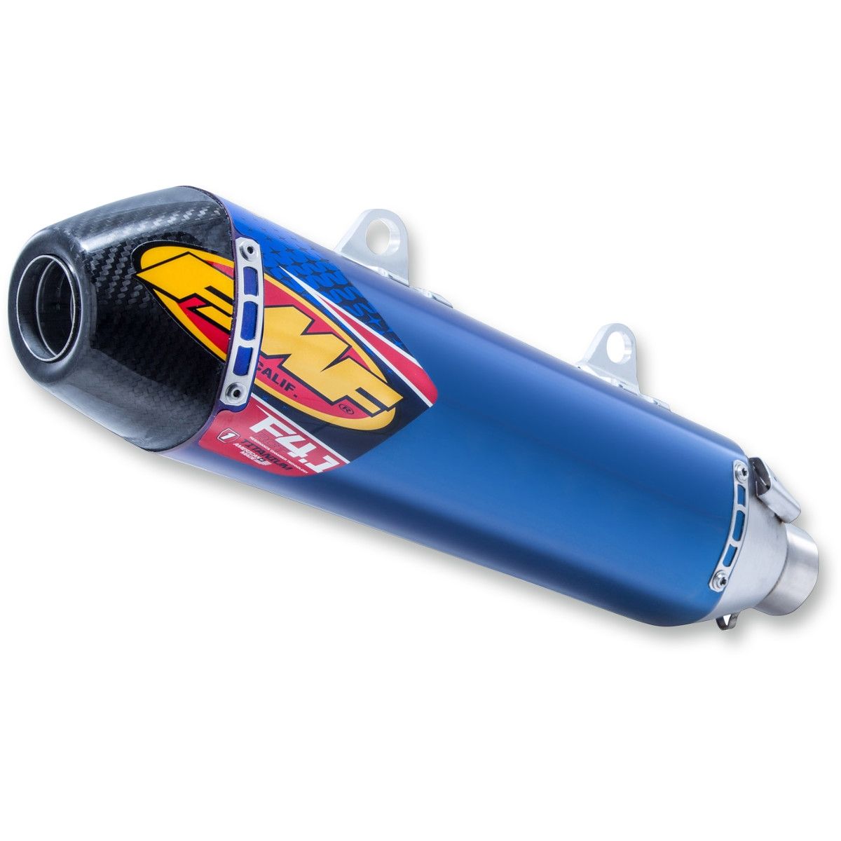 FMF 045586 FACTORY 4.1 RCT SLIP-ON MUFFLER TITANIUM & CARBON BLUE