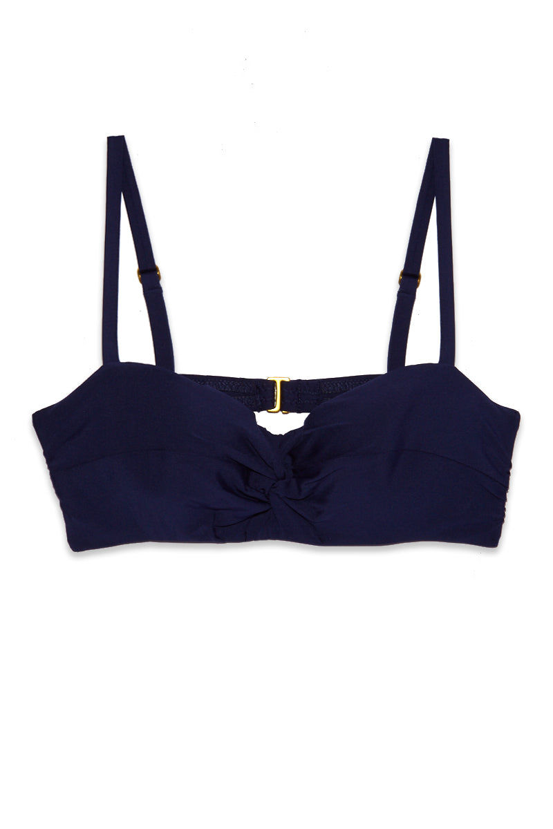 navy blue underwire bikini top