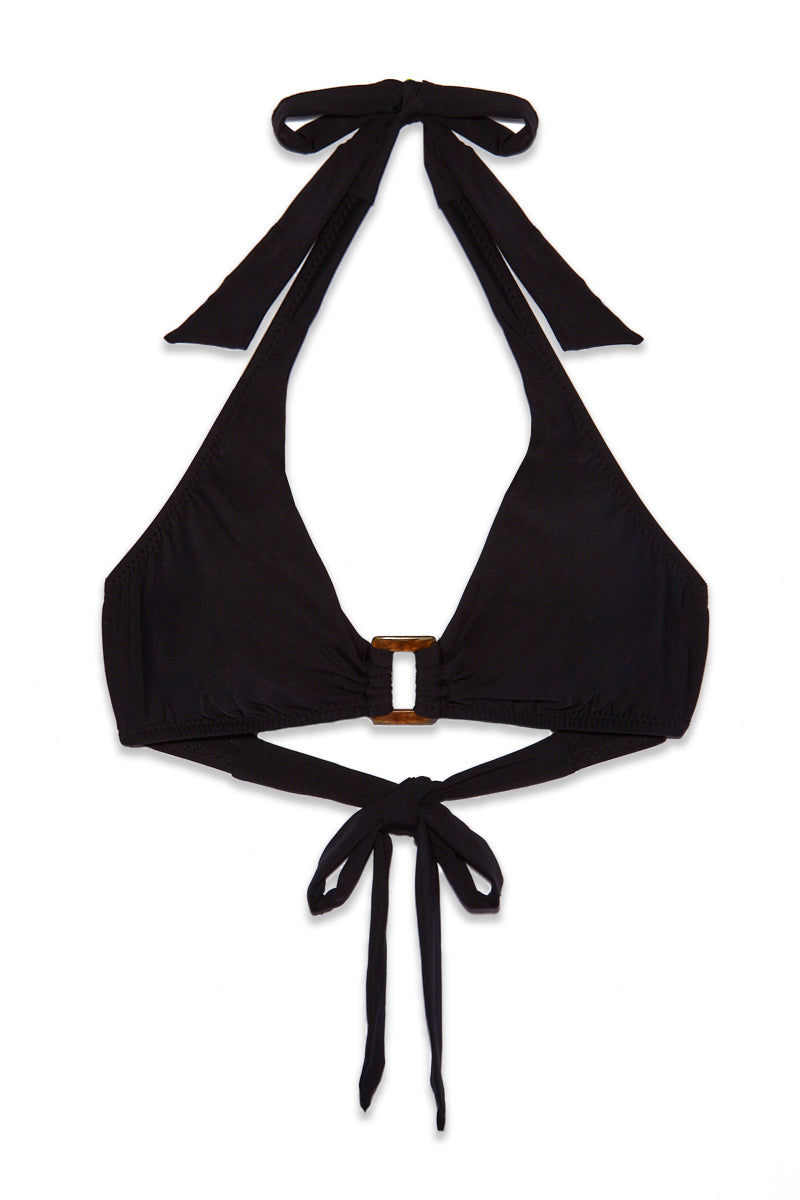 black halter neck bikini