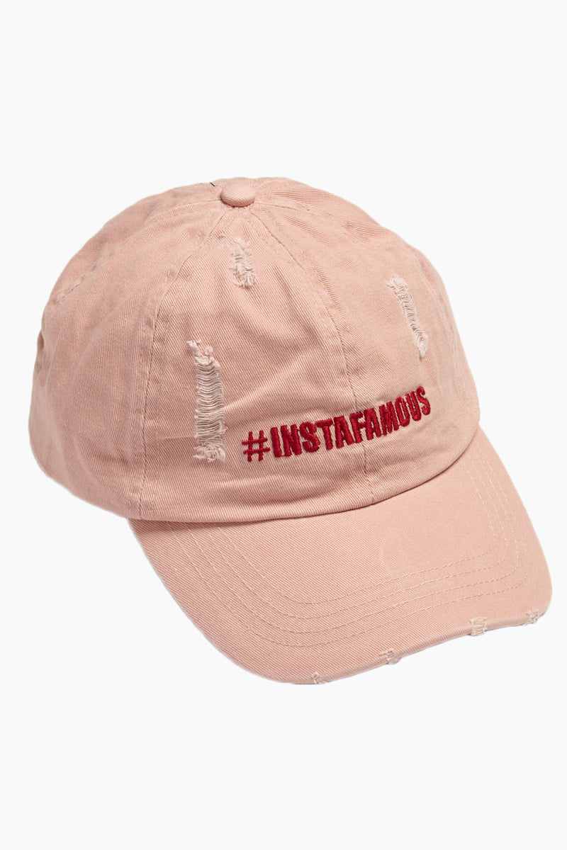 pastel pink baseball cap
