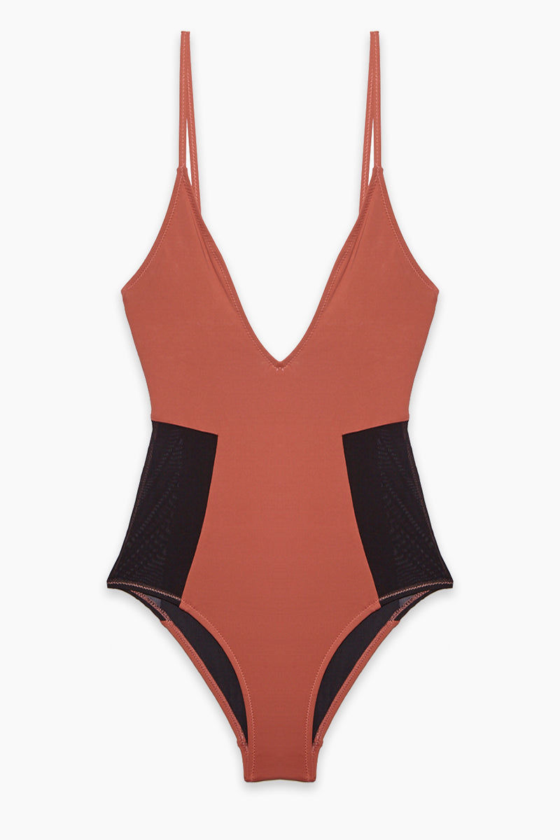 red and black one piece