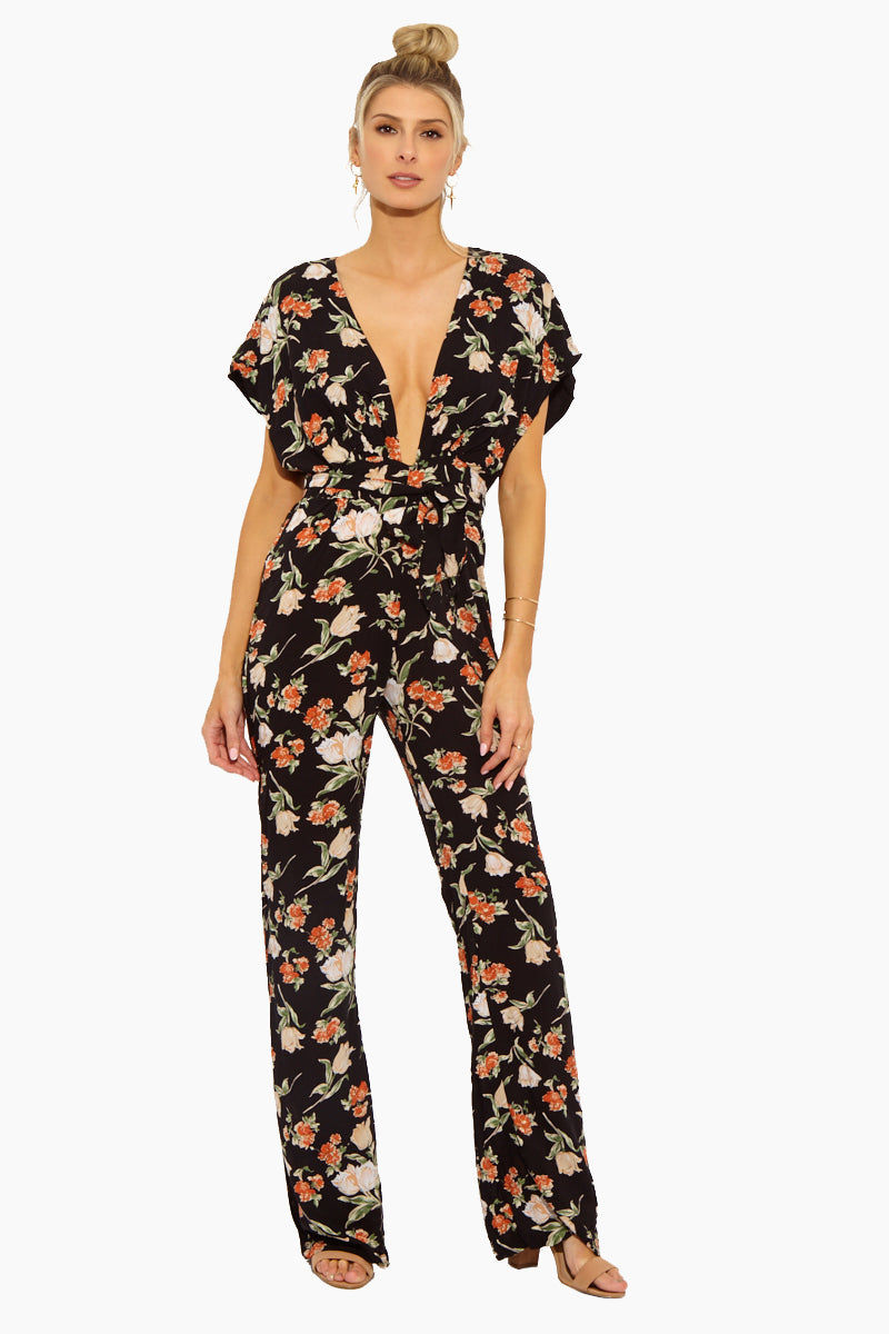 v neck wrap jumpsuit