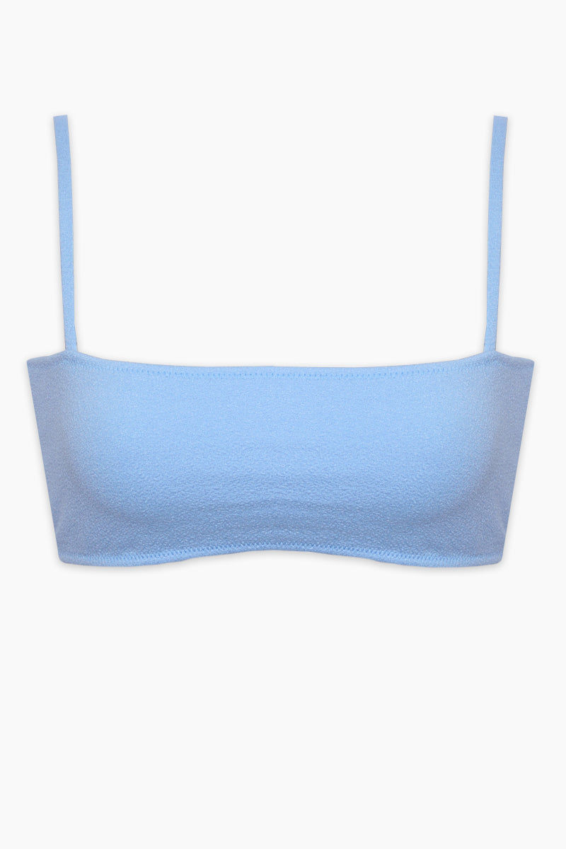 baby blue bandeau bikini