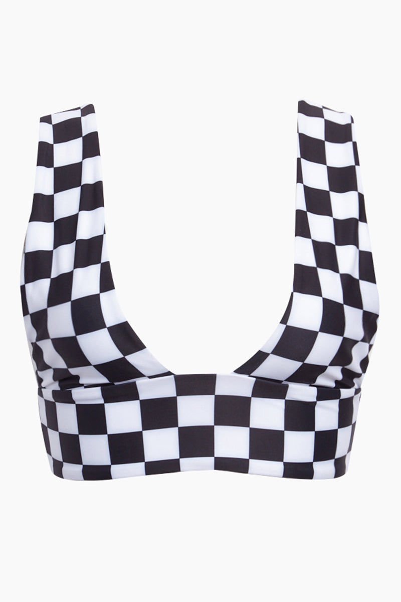 checkered bralette top