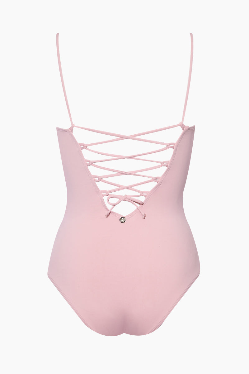 blush pink swimsuit