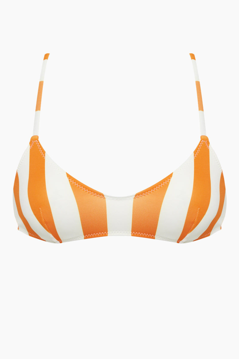 orange striped bikini