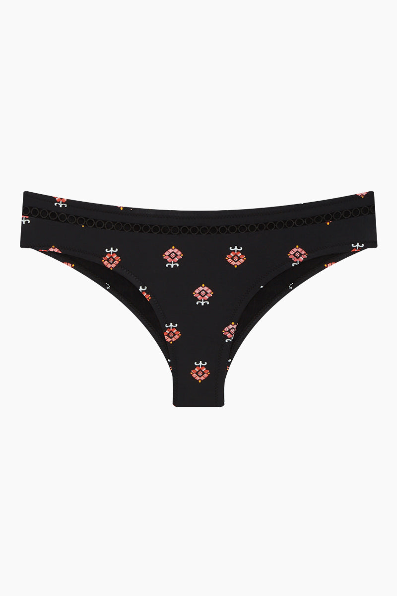 black floral bikini bottoms