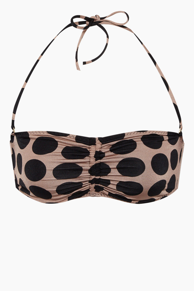 ruched bandeau bikini top