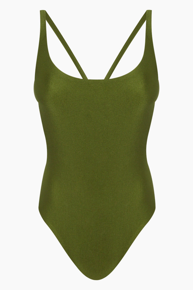Jade Swim Asterik Scoop Strappy Back One Piece Swimsuit Eden Green Bikini Com