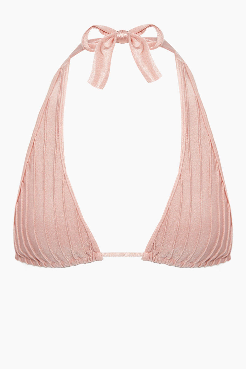 light pink triangle bikini