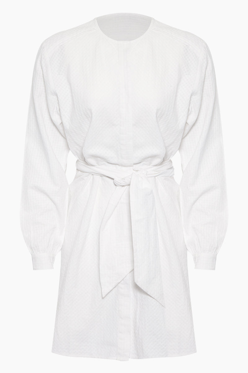 karina white skater shirt dress